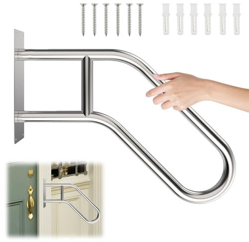 Corrimano a forma di U in acciaio inox, antiscivolo, 1-3 gradini, corrimano per scale esterne, per giardino, interni ed esterni, per bambini più grandi disabili