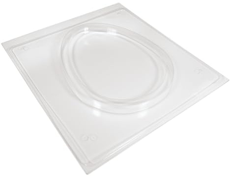 Rayher PET-Gießform Dekoplatte Eiform, 19,8 x 25 cm, Rand 1,3 cm breit, Beton Gießform, für Deko-Objekte, ideal zum Ausgießen mit Kreativ-Beton, Kreativ-Beton 5in1, Raysin, 36180000