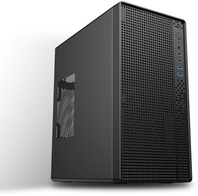 Micro ATX computer case, matx mini-tower pc chassis with 0.8mm thickened SPCC frame, small form factor desktop case for home and office, support MATX/ITX motherboard, no fan included