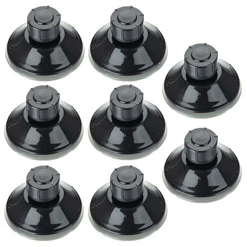 8 Stück Saugnapf Gewinde Ø6cm Befestigungssystem ohne Bohren Zelte Schwarz