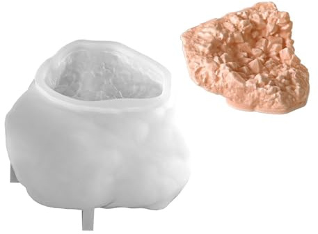 TENYELE Moldes de silicona de piedra de roca para resina epoxi, jabón, forma de piedra, moldes de silicona para decoración de yeso, moldes de silicona para hacer piedras