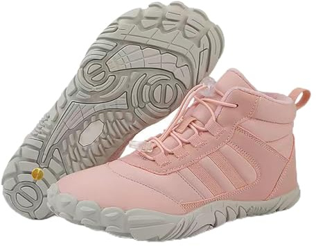 Chaussures de plantation d'hiver avec cuivre, bottes de randonnée pour homme et femme avec vis en cuivre pur solide, A108pink, 37 EU
