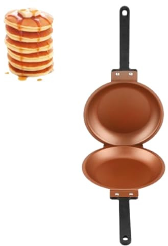 Kukyller Double Sided Frying Pan, Nonstick Baking Pancake Pan with Flip Design Fried Egg Pancake Maker for Home Kitchen