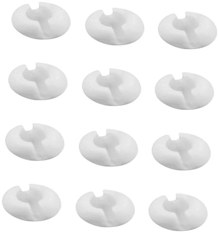 TOYANDONA 12pcs Plastic Curtain Stopper Beads for Roller Shade Chain Window Blind Crimp Stops Replacement Fittings for Venetian Roman Vertical Blinds Home Office