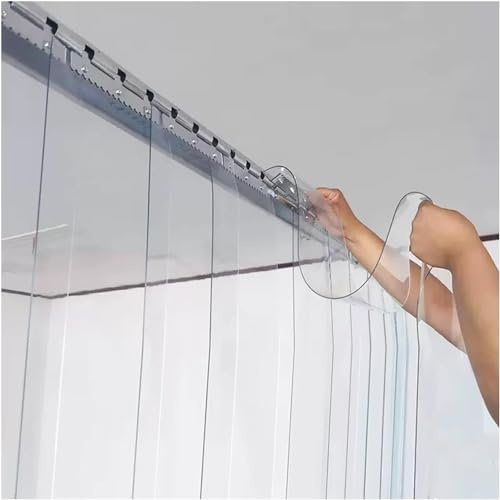 PVC-Klarsicht-Streifenvorhang, PVC-Streifenvorhang, transparent, verschiedene Größen, 1,6 mm(1.35x2m)