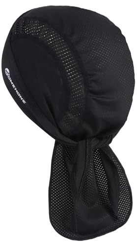 Gomehone Men's Breathable Cycling Bandanas Outdoor Sweat-wicking Cycling Caps Motorcycle Helmet Liners (Black)