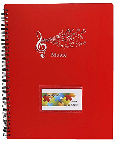 Notenmappe Musik Notizbuch A4 Größe 20 Taschen Song Datei Clef Paper Storage Documents Holder Bag Notenblattordner