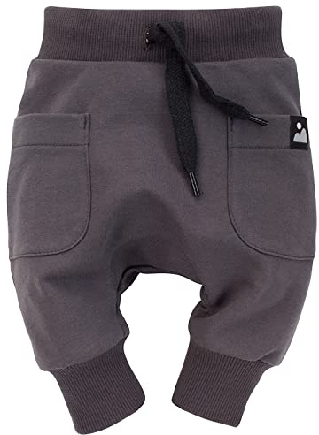 Pinokio Baby pumpbyxor dreamer byxor I 100% bomull grå – joggingbyxor, haremsbyxor, pumpbyxor, slip-byxor, unisex, GRÅ, 62 cm