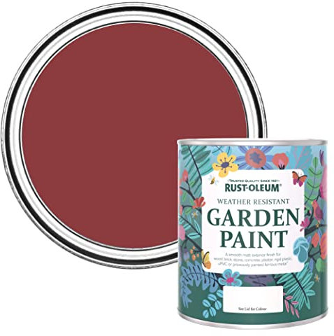 Rust-Oleum Red Mould Resistant Garden Paint in Matt Finish - Empire Red 750ml