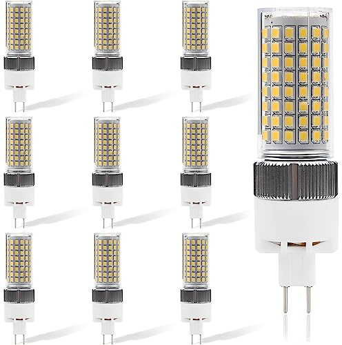TPMAFF G8.5 LED-lampa 12 Watt 1200 Lumens G8.5 Ljuskälla G8.5 Bi-Pin Base LED Majslampa (120 Watt Halogen Ekvivalent) AC 100V-277V, ej dimbar (pack om 10)