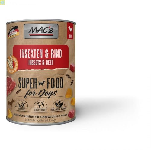 6 x MACs Dog Insekten & Rind Dose 750g