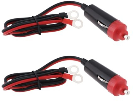 ECSiNG 2Pcs 10A Maschio Auto Presa Accendisigari Presa Cavo Connettore 6V 12V 24V per Auto Inverter Pompa Aria Tazza Elettrica