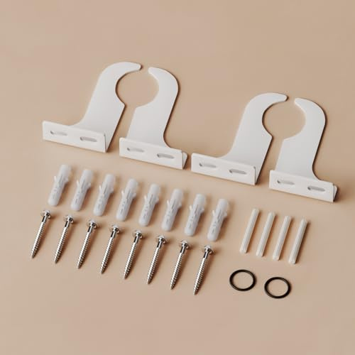S'AFIELINA Heizkörper Halterung Set für Paneel- und Flachheizkörper 1 Set | Heizkörper Befestigung mit Montagematerial, Wandhalterung 48 × 88 mm für Heizkörpermontage