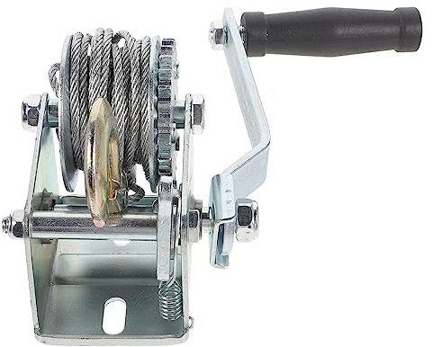 Cabrestante manual para remolques pequeños, cabrestante manual de 227 kg con cable de acero de 7 m para automóviles, mejoras del hogar, manipulación de carga, para automóviles, camiones, barcos.