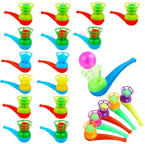 EnixwH 20 Pezzi Pipa Bolle di Sapone Bolle di Sapone Bambini Gadget Festa Soffiaggio Palla Tubo Palline Sospese Gioco Puste Allenatore Respirazione per Feste Compleanni Matrimoni Bambini