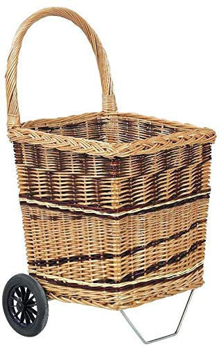 Chariot à bûches en Osier Bicolore