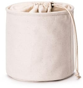 YONBEN Hoher Geldbörsen-Organizer-Einsatz für Damen, Segeltuch, rund, Handtaschen-Organizer, runde Kosmetiktasche, Eimer, Make-up-Tasche (Beige, M)