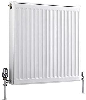 Milano Compact White Type 11 Horizontal Single Panel Convector Radiator - 600mm x 600mm