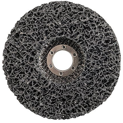 Loops 125mm Rotary Polycarbide Abrasive Mesh Wheel Flat Disc Brush – 22.23mm Angle Grinder Bore – Spark Free Paint Graffiti & Rust Remover Preparation