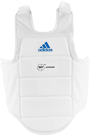 adidas Karate, protezione per il petto, per adulti, bambini, uomini, donne, approvata dalla WKF