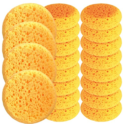 XILAOTOU 20 PCS Tack Sponges, High Elasticity Saddle soap for Leather, high Water Absorption Saddle soap Diameter 2.83, height1.18IN, Suitable for Crafts, Ceramics, Household Use & More