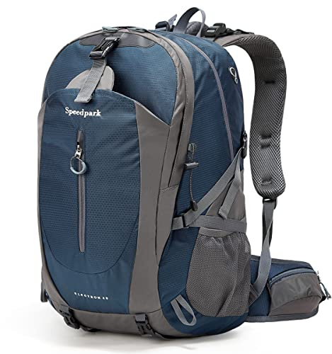 SPEEDPARK Hiking Backpack 40L Waterproof Hiking Daypack with Rain Cover, Outdoor Trekking Travel Backpacks for Men Women
