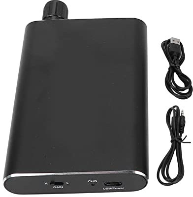 Amplificateur de Casque HiFi, Amplificateur de Casque AUX 3,5 Mm avec Batterie Rechargeable de 600 MAh, Amplificateur D'écouteurs HiFi pour MP3, MP4, Tablette, Lecteur de Musique, Smartphone, Ordinate