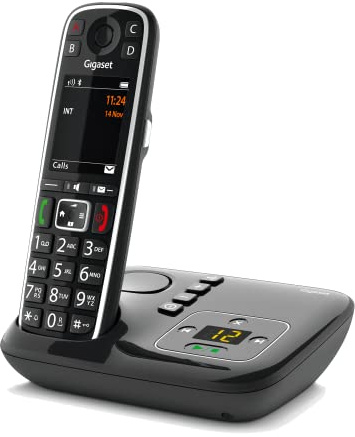 Gigaset Life A - cordless premium senior phone - answering machine - talking keys - number & name announcement - Bluetooth - 4 direct dial keys - SOS call - automatic volume adjustment, black
