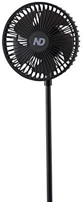 New Direction Tackle Ventilateur de table de bivouac silencieux avec batterie rechargeable 4000 mAh | Connecteur de bâton de banque | 3 niveaux | Pour le camping, la pêche à la carpe | USB-C