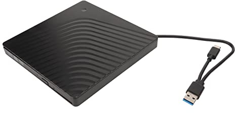 Sxhlseller Externes DVD Laufwerk, USB 3.0, Tragbarer CD DVD ROM Brenner für Laptop Desktop, USB 2.0, USB 3.0, Kompatibel mit Mac