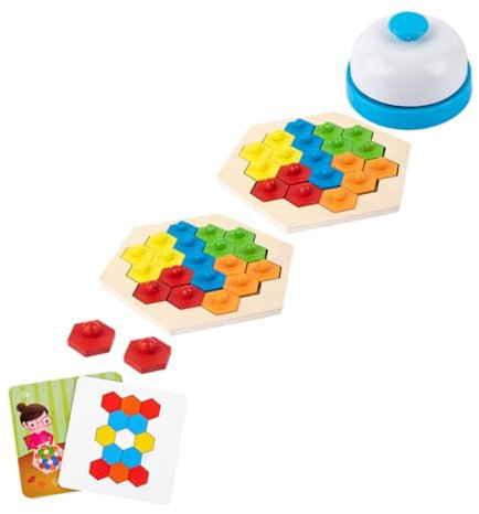 Toyvian 1Satz Interaktives Wabenpuzzle Spielzeug aus Kreatives Puzzle für Junge Mädchen Fördert Motorische Fähigkeiten und Logisches für Vorschule und Montessori Bunte Bausteine für Endlosen Spielspaß