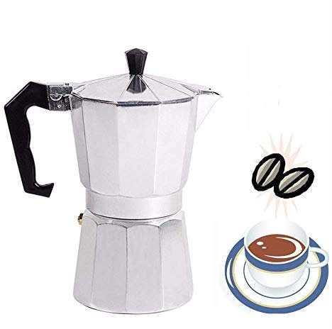 HWSY Cafetière Moka Moka Latte Cafetière Percolateur 1 Tasse/3 Tasses/6 Tasses/9 tasses/12 Tasses Cafetière sur cuisinière, 1 Tasse 50 ML (12 Tasses 600 ML) Interesting