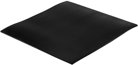 PATIKIL Golpes Absorbente Alfombrilla, 1uds Anti-Vibración Goma Alfombrilla 19.69 x 19.69 x 0.16 para HAVC Lavado Secadora Aire Acondicionador Garaje Pisos Coche, Negro