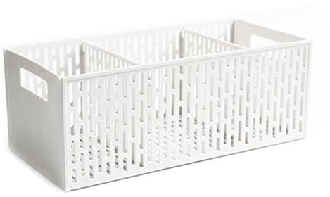 Cesto di Frutta con Divisore, Contenitori Per Snack Cesto di Verdure 3 Scomparti Organizzatore Per Alimenti Contenitori Per Alimenti Divisorio in Plastica Cestino Portaoggetti Cassetto Organizzatore F