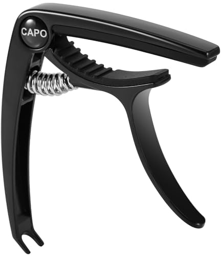 IMUSGO Guitar Capo, Capo for acoustic guitar 6 string, for electric guitar，Acoustic guitar capo,Kapo, Classical guitar capo, Electric guitar capo, Guitar capos(Black)