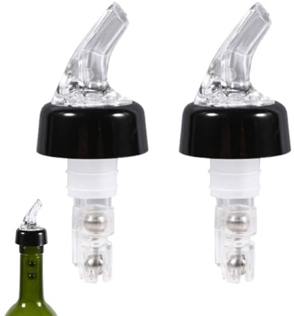 2Pc 15mL Measure Bottle Pourers, Automatic Measured Bottle Pourer, Bottle Jigger, Drinks Wine Cocktail Dispenser Spout Bottle Pourer (White)