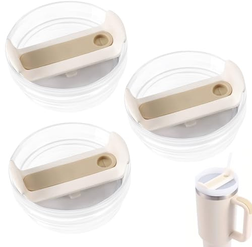Tapas de Repuesto para Vasos Stanley, 3 Piezas Sin Fugas, Compatible con Stanley Cup 40 oz, Herméticas Anti-Salpicaduras, Reutilizables
