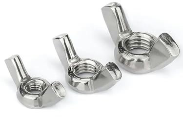 Schmetterlingsflügelmuttern aus Edelstahl 304/316 M3 M4 M5 M6 M8 M10 M12 Flügelmuttern Handfest anziehende Mutter DIN315-M5 5 Stück-316 Edelstahl
