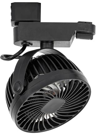 FSLiving Ventilatore da tavolo silenzioso per sistema binario, diametro 11 cm, ventilatore silenzioso per growbox, casa in camera da letto, ventilatore a soffitto silenzioso, colore nero [classe