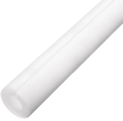 sourcing map Pipe Insulation Foam Tube Split Pipe Lagging 30mm(1 3/16 Inch) ID 60mm OD 3ft Freeze Protection for Copper Pipe, White