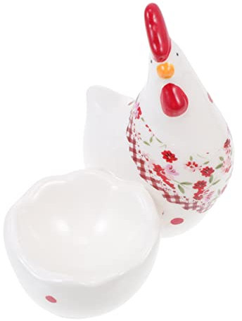 Hohopeti Support à Œufs en Céramique Mini Décor Fleurs, Porte-œufs Délicat Résistant la Chaleur, Accessoire Petit-déjeuner pour Maison, Coquetier Décoratif à Motif Floral,