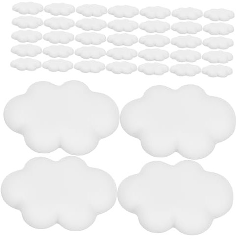Gogogmee 100stücke Harzwolken Diy-zubehör Handgefertigtes Material Für Handy-federmäppchen-ornament Weiß Leicht Selbst Zu Gestalten Kreativ