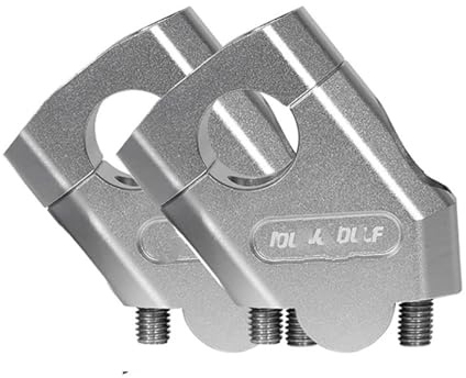 Torretas Manillar Abrazadera De Mango Montaje Barra Elevadora Manillar Motocicleta 3 Colores Universal 28mm 22mm para BMW para R1200GS para MT07 para MT09 Elevador Manillar Moto(22mm Silver)