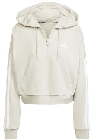 adidas Women's Essentials 3-Streifen French Terry Quarter-Zip Hoodie