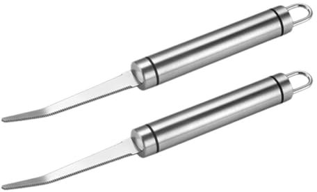2PACK Grapefruit Peeler,Stainless Steel Orange Rind Peeler Tool,Orange Peeler,Curved Fruit Grapefruit Peeler Serrated Citrus
