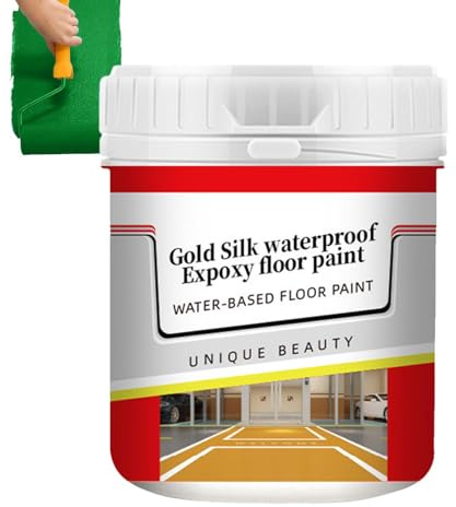 Genérico Pintura Epoxi para Pisos Impermeable, Antideslizante, Resistente al Agua, Verde, 1 Unidad (Paquete de 1), Balde, Exterior