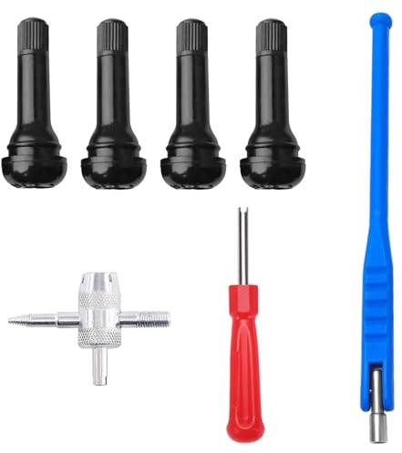 7 Stück Tyre Valve Core Tool Set, Reifenventil Werkzeug TR414, Ventil Werkzeug, Autoventil Ventileinzieher, Auto Ventilhebel, für Auto, Motorrad, Fahrrad