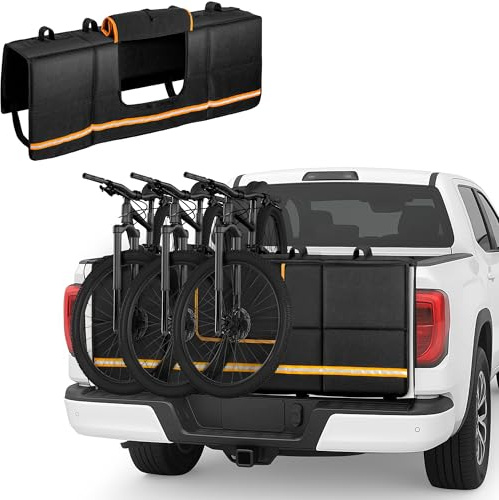 Marscamd Tailgate Bike Pad for Mid-Size Pickup, 51 Wide, Holds 5 Bikes