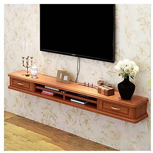 ZMAZHANG Schwebendes TV-Regal, Medienregal mit Kabelmanagementbox, für Wohnzimmer, Schlafzimmer – Wanddekoration, WiFi-Router-Regal, TV-Set-Top-Box-Aufbewahrung