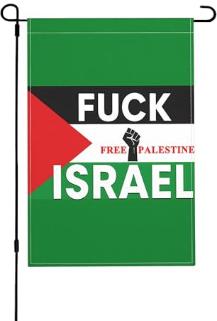 Bandera de Israel de 30 x 45 cm, bandera de Palestina Libre, bandera de apoyo a Gaza, banderas de jardín de arpillera de doble cara, letreros decorativos para jardín